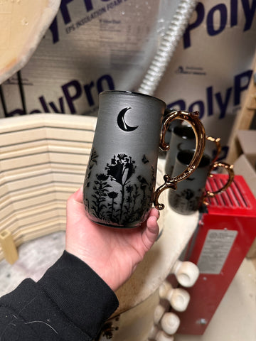 *Preorder* Black Floral Mug