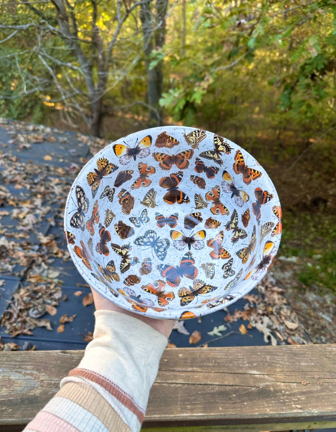 Large butterfly bowl