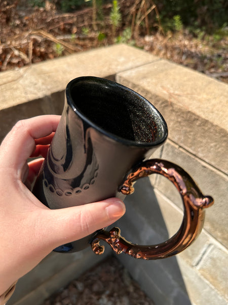 Octopus copper handle mug