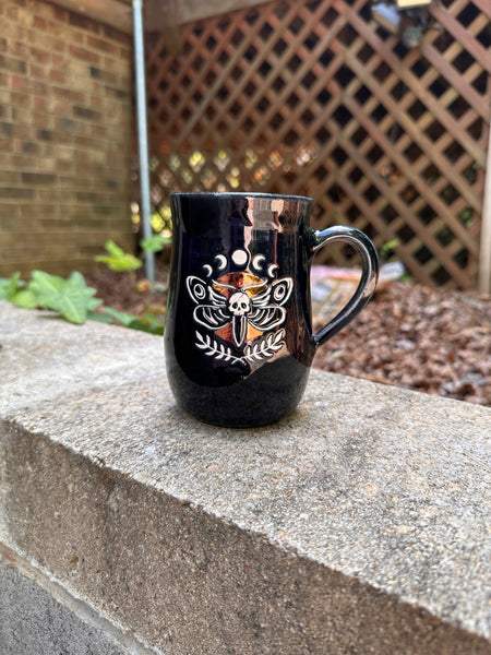 Deaths head moth mug