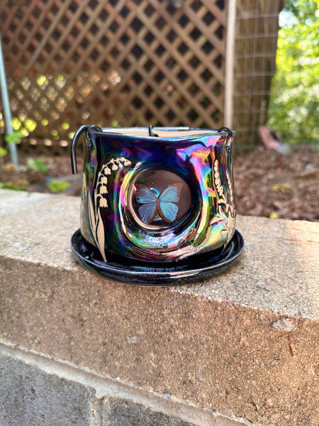 4” hanging resin planter