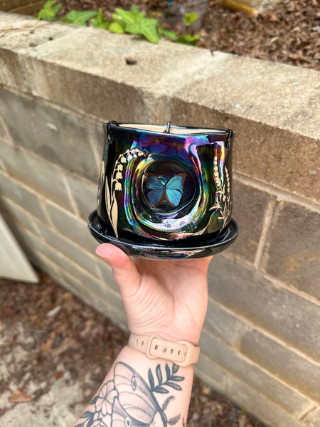 4” hanging resin planter