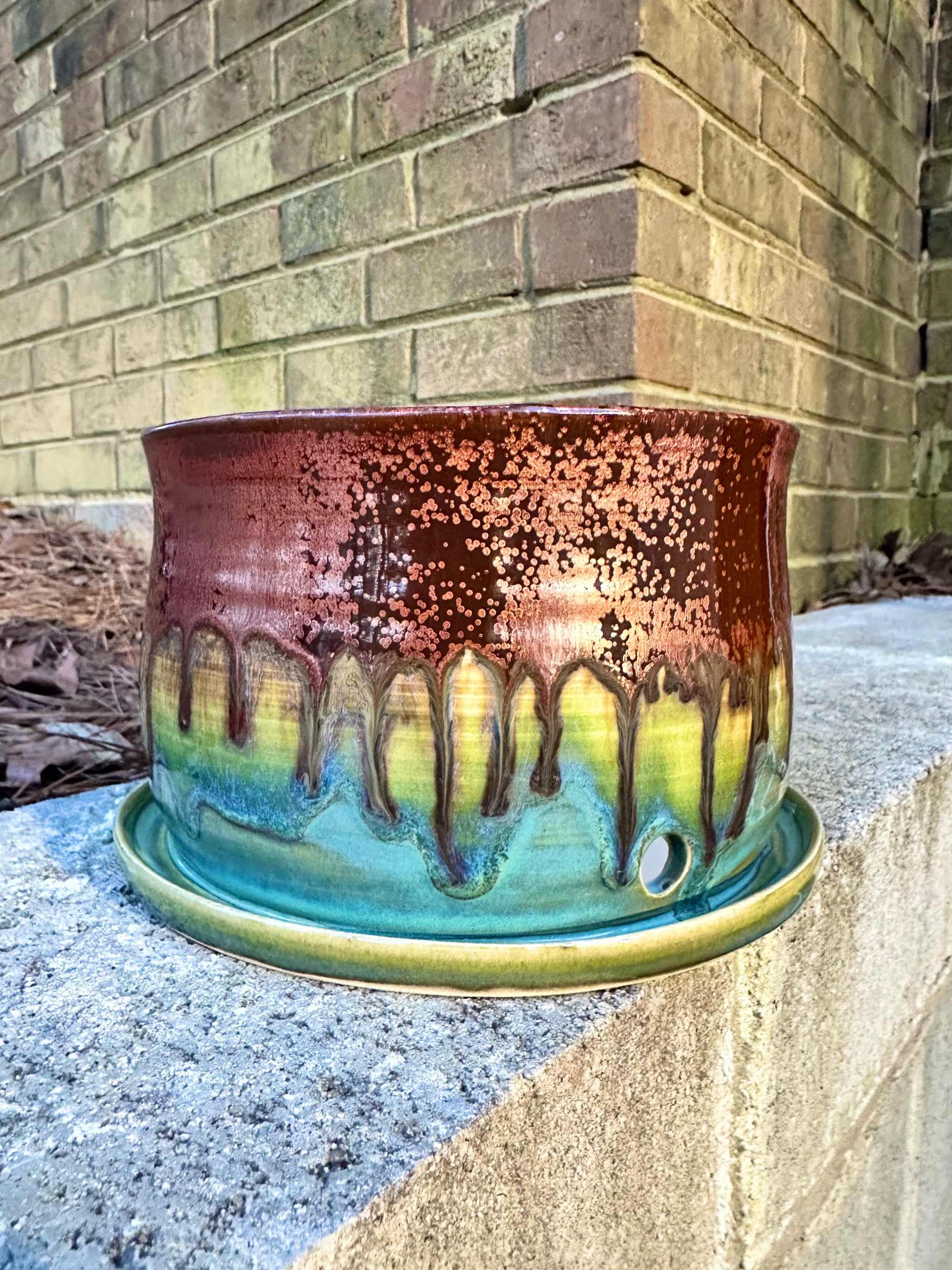 Preorder* Copper Turquoise Planter – Adrienne Oates Art