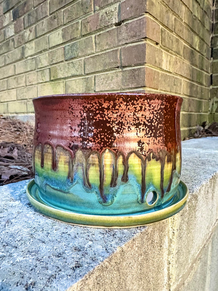 *Preorder* Copper Turquoise Planter